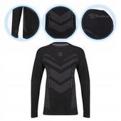 Bluza termoaktywna męska OneTeam bezszwowa czarny M/L