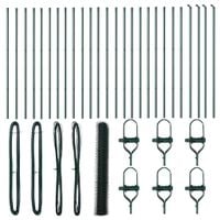 Ogrodzenie z słupkami Zielony 1.2 x 50 m Stal pokryta PCV