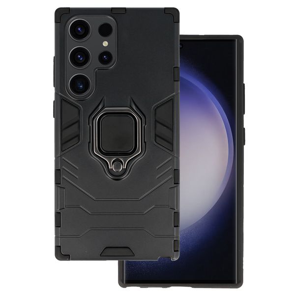 Ring Armor Case do Samsung Galaxy S23 Ultra Czarny zdjęcie 1