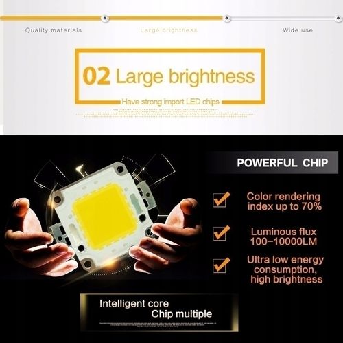 Dioda Cob Moduł Led 70 W Ciepła Do Halogena W-Wa na Arena.pl