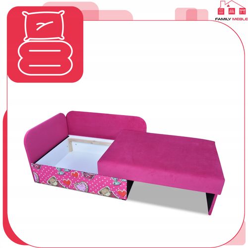 Narożnik dziecięcy Bambino rozkładany pojemnik łóżko dzieci materac kubuś na Arena.pl