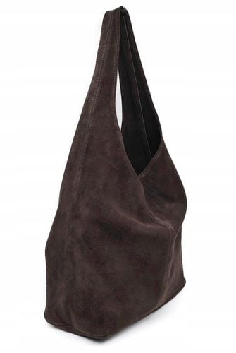 CZEKOLADOWA ZAMSZOWA TOREBKA WOREK BRĄZOWA TOREBKA ZAMSZ NATURALNY ZAMEK A4 na Arena.pl