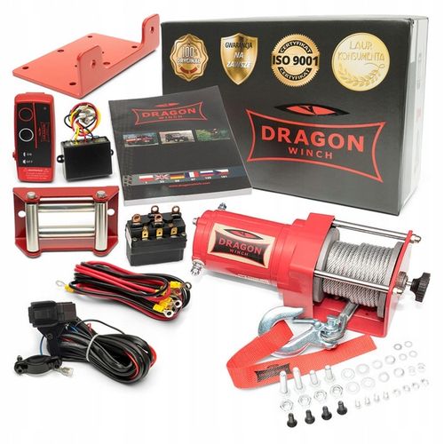1,1T WYCIĄGARKA DRAGON 12V ELEKTRYCZNA WCIĄGARKA linowa pługa quada +pilot na Arena.pl