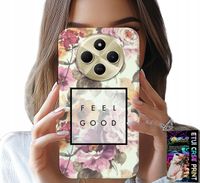 ETUI DO XIAOMI REDMI 14C 4G - KWIATISTY WZÓR, MODNE DAMSKIE + SZKŁO