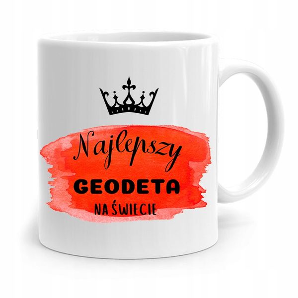 Kubek Prezent Dla Geodety Najlepszy Na Świecie Z Nadrukiem Ze Zdjęciem zdjęcie 1