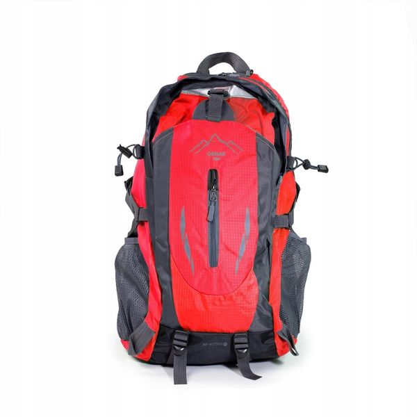 PLECAK TURYSTYCZNY 40L WYCIECZKOWY TREKKINGOWY PODRÓŻNY W GÓRY CZERWONY zdjęcie 13