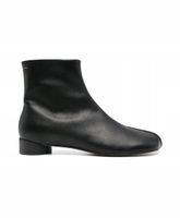 MAISON MARGIELA Czarne skórzane botki z zamkiem R.44