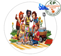 Opłatek na tort Sims