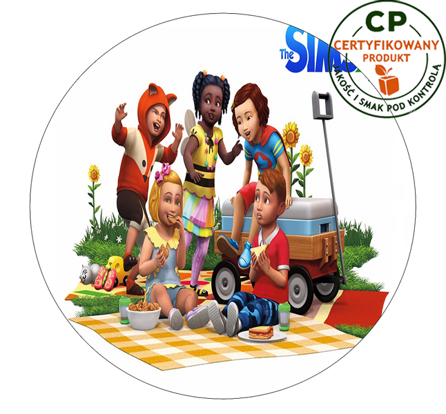 Opłatek na tort Sims zdjęcie 1