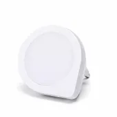 Lampka nocna Q LED okrągła wtykana do gniazdka z czujnikiem zmierzchu