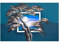 60X40CM LAZUROWY ZACHÓD SŁOŃCA OBRAZ