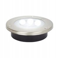 Lampa solarna okragła Solar zintegrowane źródło LED 12 x 3,2 cm srebrny
