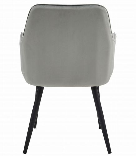 Krzesło NANA - aksamit srebrno-szary / nogi czarne x 2 na Arena.pl