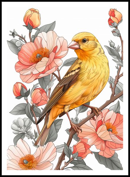 Plakat 67,5x95cm Wiosenny Śpiewaczek zdjęcie 3
