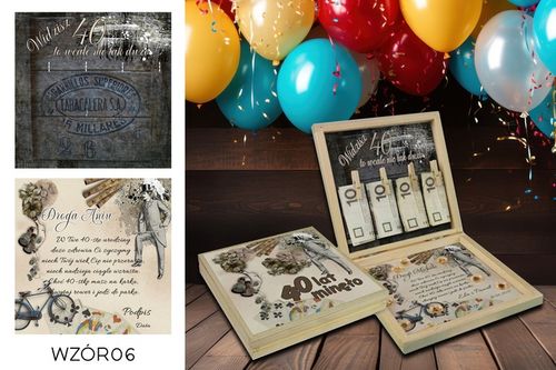 PREZENT NA 40 URODZINY PUDEŁKO Z ŻYCZENIAMI na Arena.pl