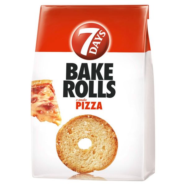7 Days Bake Rolls Chrupki chlebowe o smaku pizzy 150 g zdjęcie 1