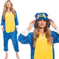Piżama Damska Kombinezon Kigurumi Onesie Kostium Sonic Niebieski 165-175  L