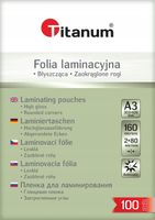 Folia do laminowania A3 100 szt 80 mic Titanum