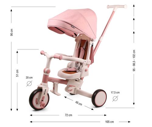 MILLY MALLY 6380 Rowerek trójkołowy Zippy Pink na Arena.pl