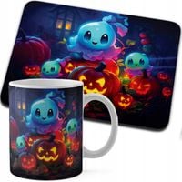 ZESTAW KUBEK + PODKŁADKA DRUK - HALLOWEEN