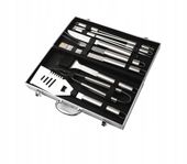Akcesoria do GRILLA Przybory ze Stali Nierdzewnej Walizka 10w1