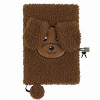 PAMIĘTNIK PLUSZOWY SEKRETNIK Z KŁÓDKĄ PIESEK NOTATNIK