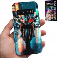 ETUI DO SAMSUNG GALAXY S10 - MOTOR, MOTOCYKLE JEDNOŚLAD WZORY + FOLIA