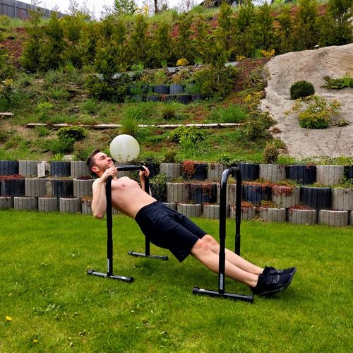 STABILNE STALOWE PORĘCZE DO DIPÓW ćwiczeń pompek, dipy WYSOKIE 90cm KUDDA na Arena.pl