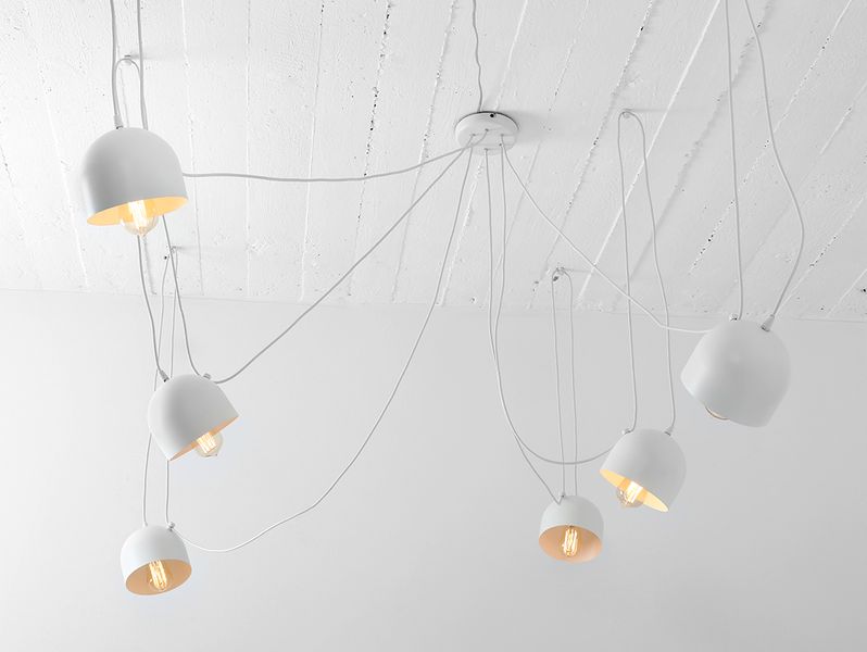 Lampa wisząca POPO 6 – biały zdjęcie 1