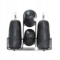 Ceramiczny zestaw do przypraw 5-ele Geometry Black MAESTRO