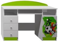 biurko szkolne meble dla dzieci pokój dziecka grafika szuflady PIŁKA 46 NB7