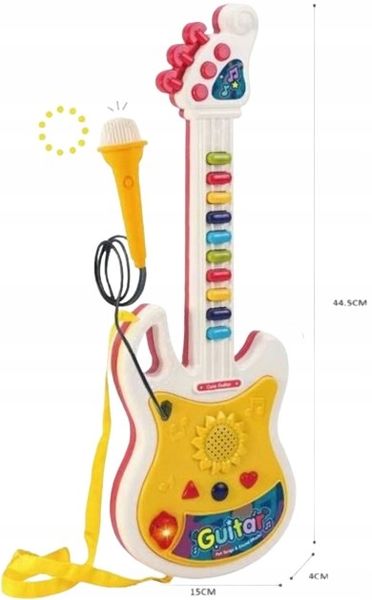 Gitara elektryczna dla dzieci z mikrofonem 3+ zdjęcie 2