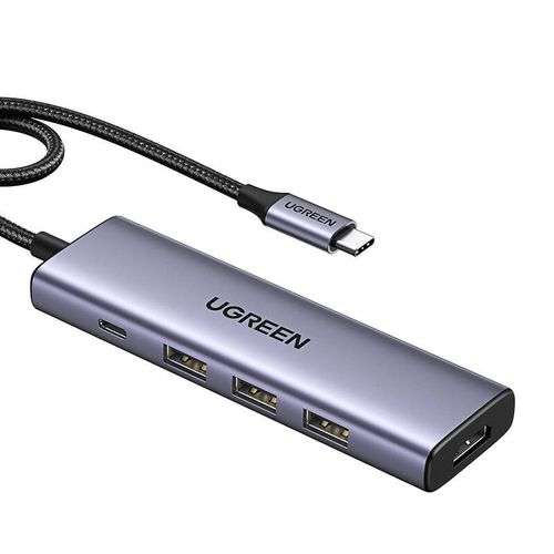 Hub USB-C Ugreen CM511 HDMI 4K 60Hz 3xUSB 3.0 PD 100W Srebrny na Arena.pl