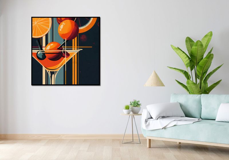 Plakat 100x100cm Koktajl w Stylu zdjęcie 4