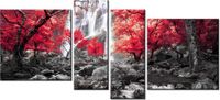120CM 55 OBRAZ 4 ELEM JESIENNY WODOSPAD ŚCIENNY