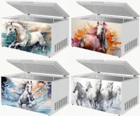 Naklejka samoprzylepna na zamrażarkę zmywarkę pralkę KONIE RÓŻNE WZORY