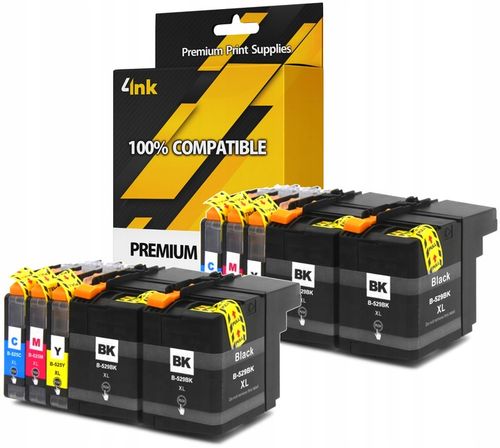 10x TUSZE LC-529 LC-525 XL DO DRUKARKI BROTHER DCP J105 DCP-J105 DCP J100 na Arena.pl