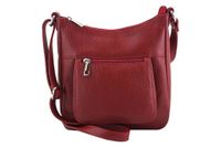 Modna włoska listonoszka skórzana - Czerwony