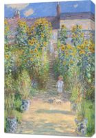 Obraz 60x90cm The Artist's Garden at Vétheuil, Monet Vintage