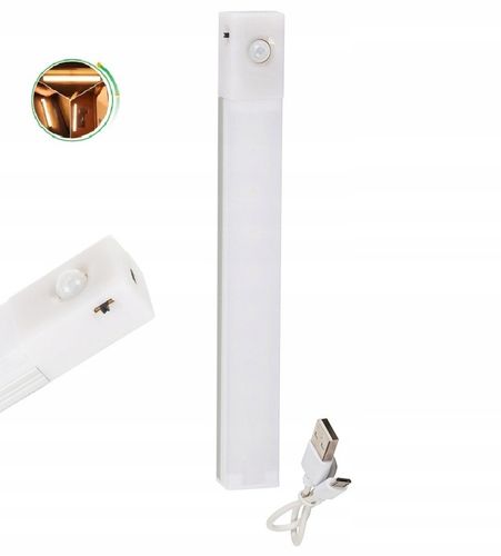 SAMOPRZYLEPNA LAMPKA LISTWA LED CZUJNIK RUCHU SZAFA SCHODY BARWA na Arena.pl