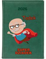 PERSONALIZOWANY PLANER kalendarz A4 2026 TYGODNIOWY nadruk super dziadek