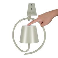 Bezprzewodowa Lampa Ścienna LED 5200 mAh IP54 3 Barwy USB C Szara