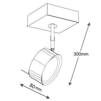 Sufitowa lampa FUSSA 7307 Shilo metalowy spot regulowany czarny na Arena.pl