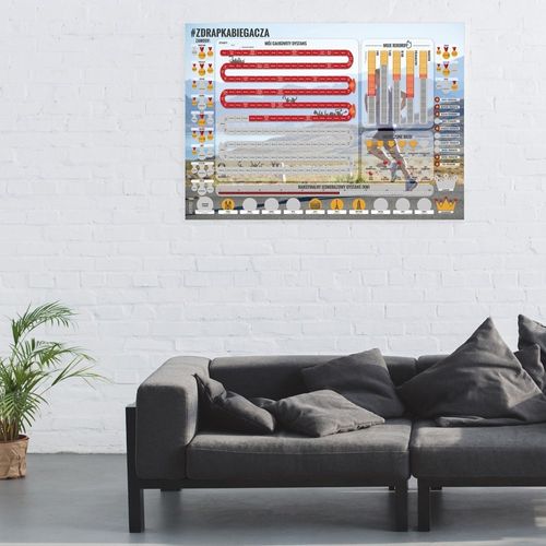 Zdrapka Biegacza prezent PLAKAT mapa maraton na Arena.pl