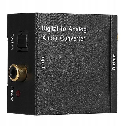 OPTYCZNY KONWERTER COAXIAL TOSLINK/SPDIF RCA 2X CINCH 192KHz ZASILACZ na Arena.pl