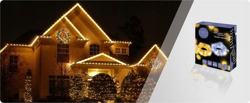 PIĘKNY JASNY WĄŻ ŚWIETLNY Z BROKATEM LED LAMPKI OZDOBNE CHOINKOWE 10M ZEW. na Arena.pl