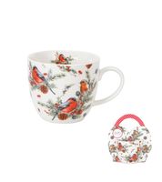 KUBEK PORCELANOWY DUO ŚWIĘTA BOŻE NARODZENIE PTAKI 430 ML