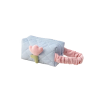 kosmetyczka z motywem tulipana, pikowana podłużna ks101wz2