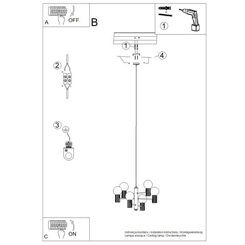 Żyrandol HALO 6 taupe na Arena.pl