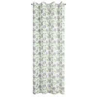 Stylowa zasłona na przelotkach DARI 140X250 stalowa z motywem kwiatowym